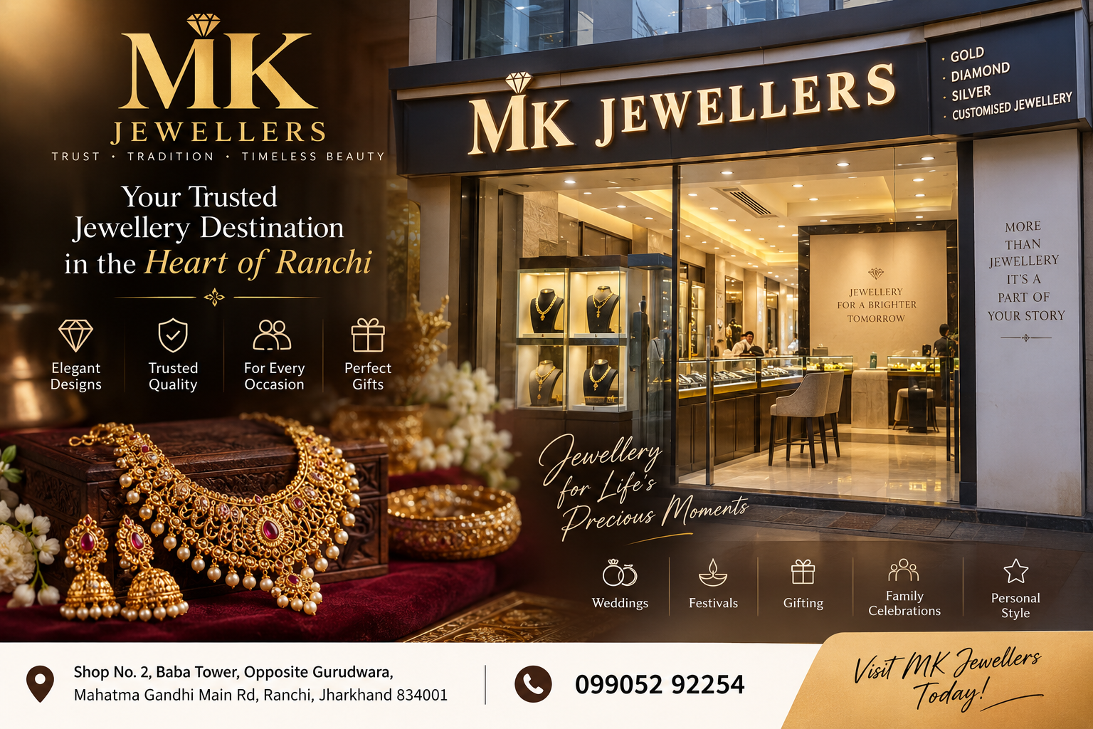 Jewellers Near Main Road Ranchi – Visit MK Jewellers for Your Jewellery Shopping
